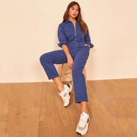 Reformation Pants - Reformation Ricky Boiler Jumpsuit Blue
